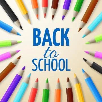 Learning and school education vector concept. Back to school background with 3d Stock Illustration