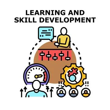 Learning and skill development process vector illustration Stock Illustration
