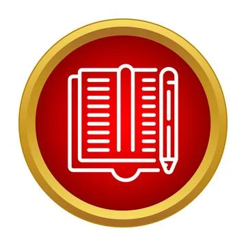 Learning and writing with notebook and pencil icon Stock Illustration
