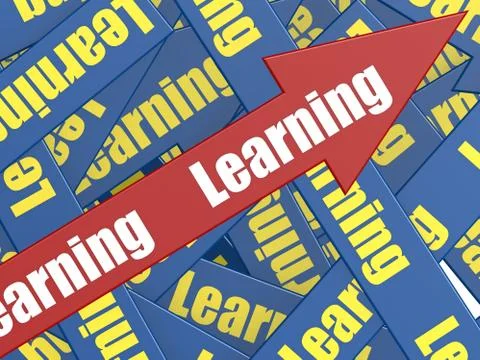 Learning arrow Illustrazione stock