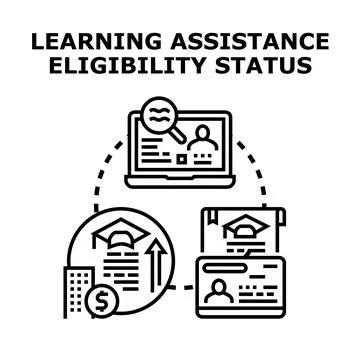 Learning assistance eligibility status vector concept Stock Illustration