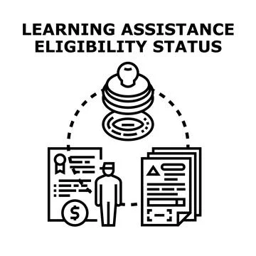 Learning assistance eligibility status vector concept Stock Illustration