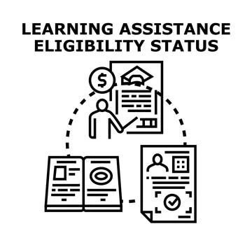 Learning assistance eligibility status vector concept Stock Illustration