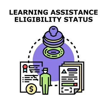 Learning assistance eligibility status vector concept Stock Illustration