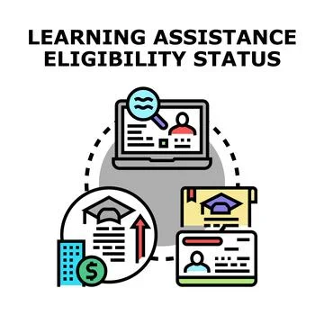 Learning assistance eligibility status vector concept Stock Illustration