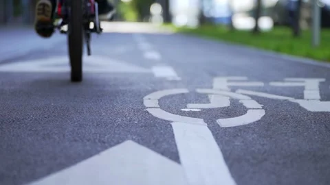 Learning Balance on Two Wheels Stock-Footage 331827253