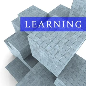 Learning Blocks Indicates Develop College And Educated 3d Rendering イラスト素材