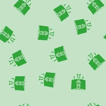 Learning book character glyph vector seamless pattern Stock Illustration