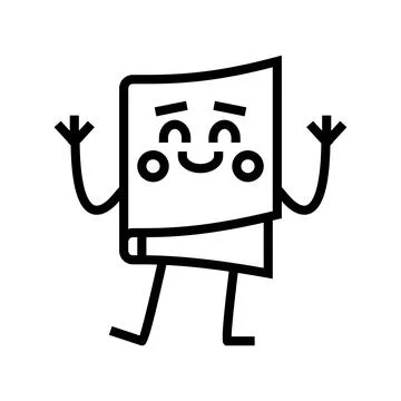 Learning book character line icon vector illustration Stock Illustration