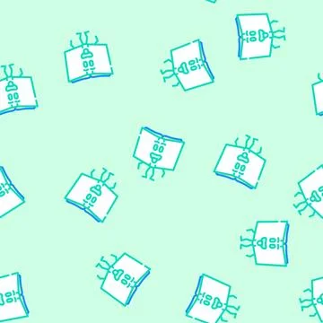 Learning book character vector seamless pattern Stock Illustration