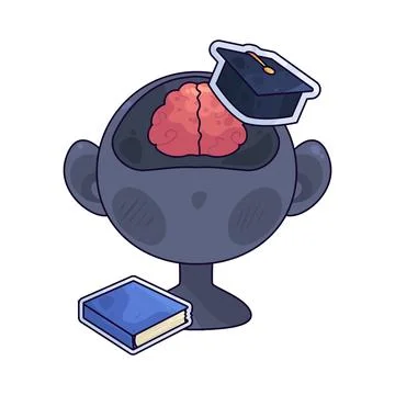 Learning brain illustration Stock Illustration