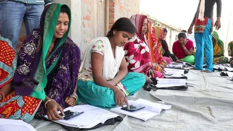 Learning Business Math in Nepal Stock Footage 73423094