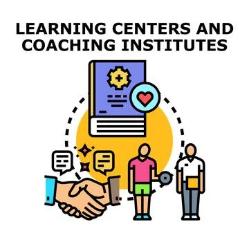 Learning centers and coaching institutes for personal development Stock Illustration