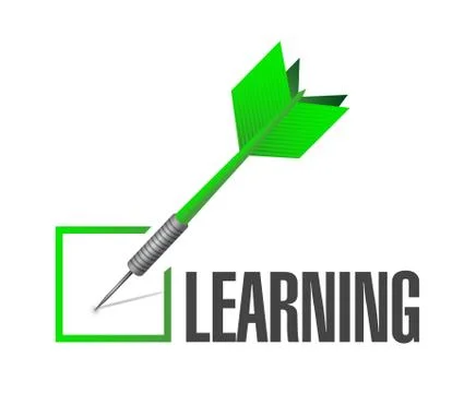 Learning check dart illustration design Stock Illustration