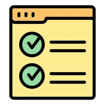 Learning checklist icon vector flat Stock Illustration