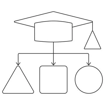 Learning Classification icon. Vector pictogram with thin black lines Stock Illustration