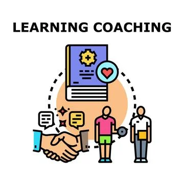 Learning coaching helping personal development and growth Stockillustratie