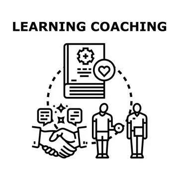 Learning coaching helping personal development and growth Stock Illustration
