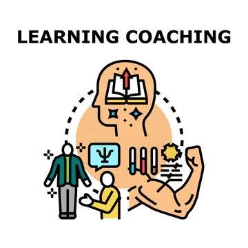 Learning coaching process for personal development and growth Stock Illustration