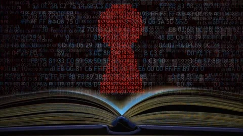 Learning computer language. The computer code. Word CODE Stock Footage 67899383