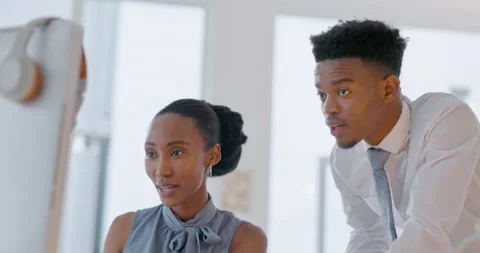 Learning, computer training and coaching call center intern in customer service Stock Footage 218295717