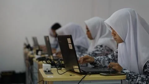 Learning with Computers Stock Photos
