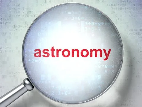Learning concept: Astronomy with optical glass イラスト素材