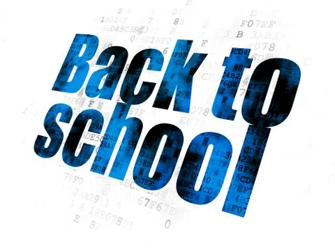Learning concept: Back to School on Digital background Stock Illustration