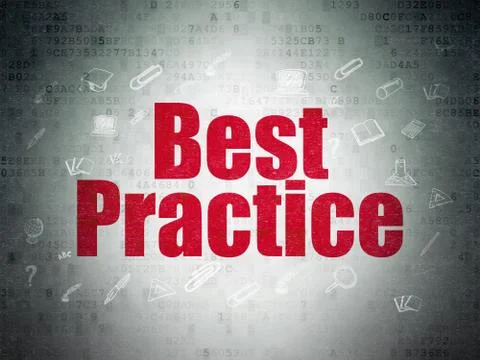 Learning concept: Best Practice on Digital Paper background Stock Illustration