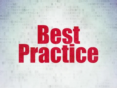 Learning concept: Best Practice on Digital Data Paper background Illustrazione stock