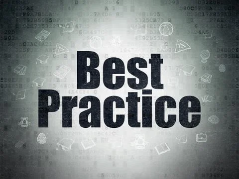 Learning concept: Best Practice on Digital Data Paper background Stockillustratie