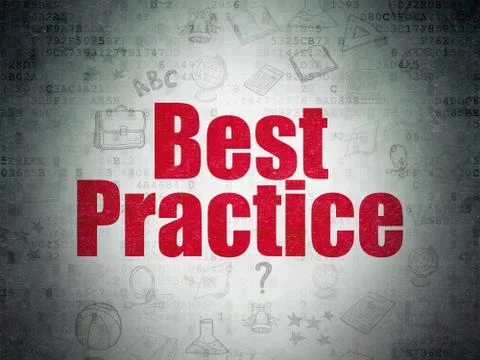 Learning concept: Best Practice on Digital Data Paper background Stock Illustration