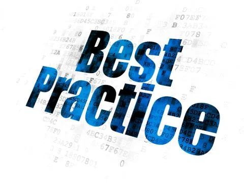 Learning concept: Best Practice on Digital background Stock Illustration