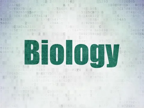 Learning concept: Biology on Digital Data Paper background Stock Illustration