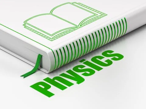 Learning concept: book Book, Physics on white background Stock Illustration