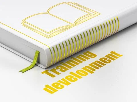 Learning concept: book Book, Training Development on white background Stock Illustration