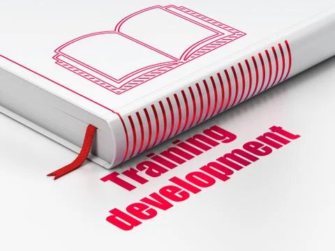 Learning concept: book Book, Training Development on white background Stock Illustration