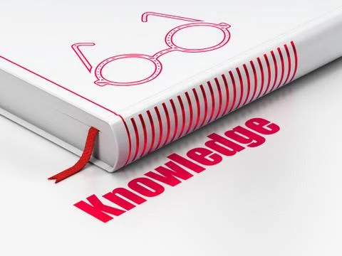 Learning concept: book Glasses, Knowledge on white background イラスト素材