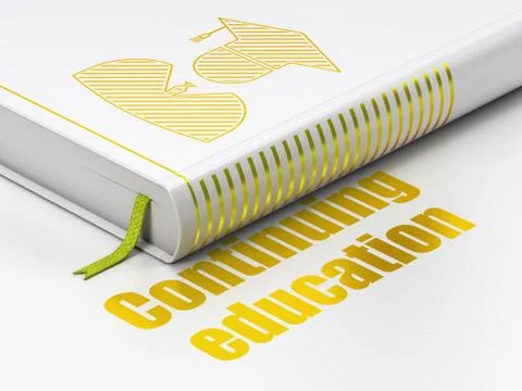 Learning concept: book Student, Continuing Education on white background Stock Illustration