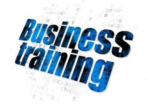 Learning concept: Business Training on Digital background Stockillustratie