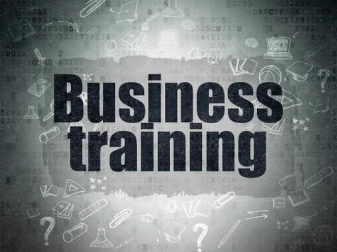 Learning concept: Business Training on Digital Paper background Stock Illustration