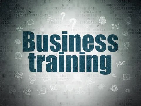 Learning concept: Business Training on Digital Data Paper background 스톡 일러스트