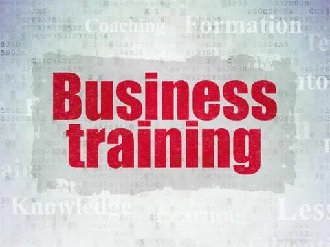 Learning concept: Business Training on Digital Data Paper background Illustrazione stock