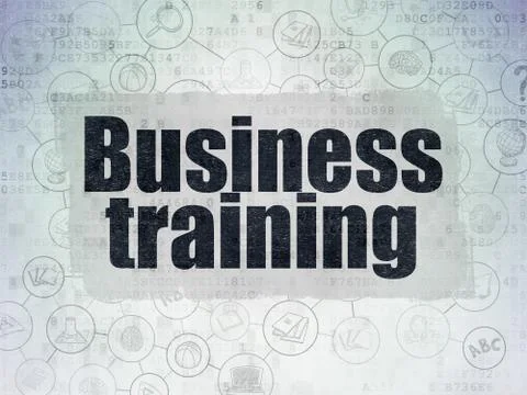 Learning concept: Business Training on Digital Data Paper background Illustrazione stock