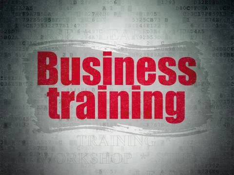 Learning concept: Business Training on Digital Data Paper background Stock Illustration