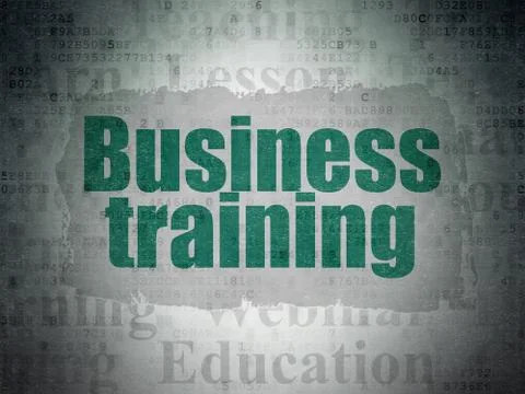 Learning concept: Business Training on Digital Data Paper background Illustrazione stock
