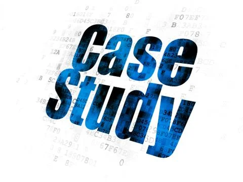 Learning concept: Case Study on Digital background Stock Illustration