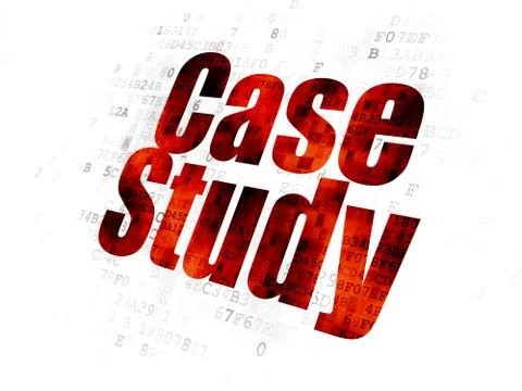 Learning concept: Case Study on Digital background Stock Illustration