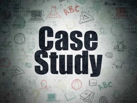 Learning concept: Case Study on Digital Data Paper background 스톡 일러스트