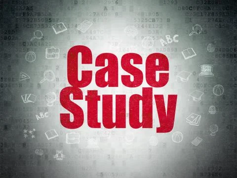 Learning concept: Case Study on Digital Data Paper background 스톡 일러스트